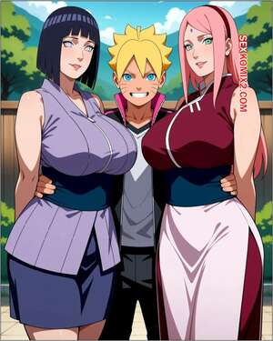 Порно комикс Hinata Hyuga. Best Mom